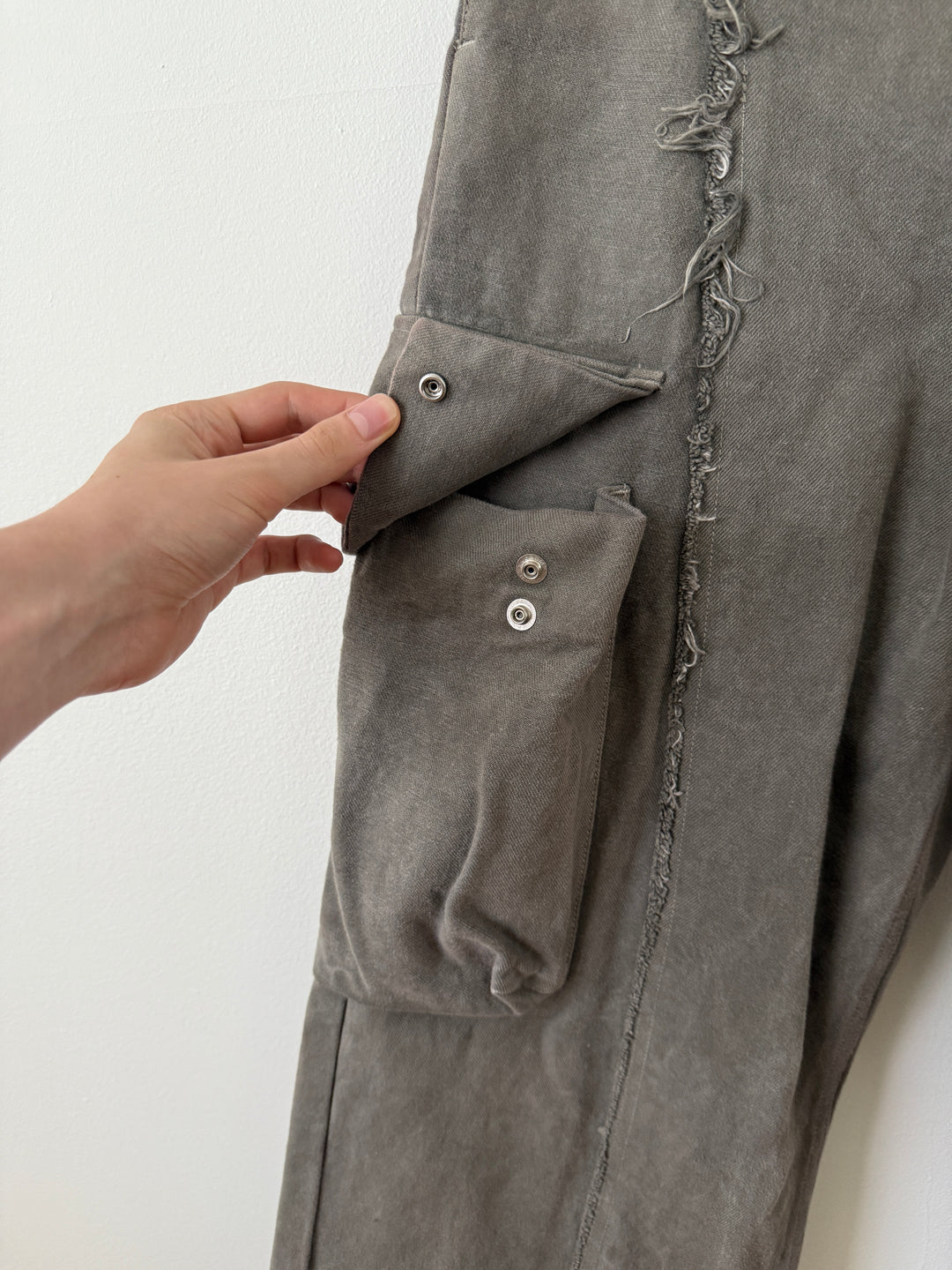 The "Diviser" Inside-Out Denim Cargo Pants