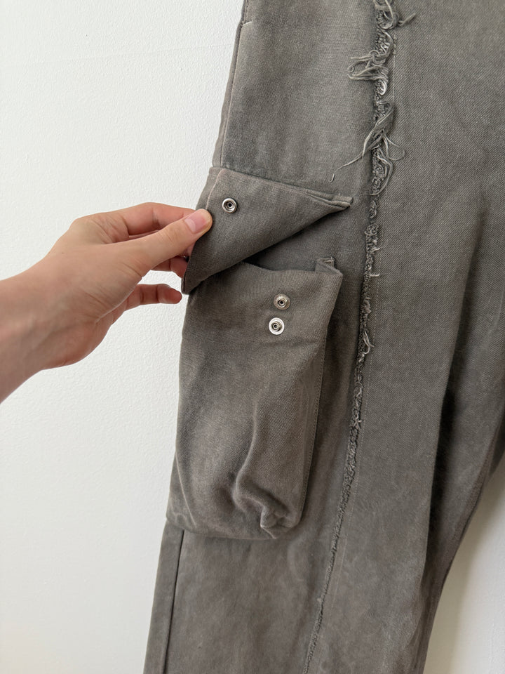 The "Diviser" Inside-Out Denim Cargo Pants