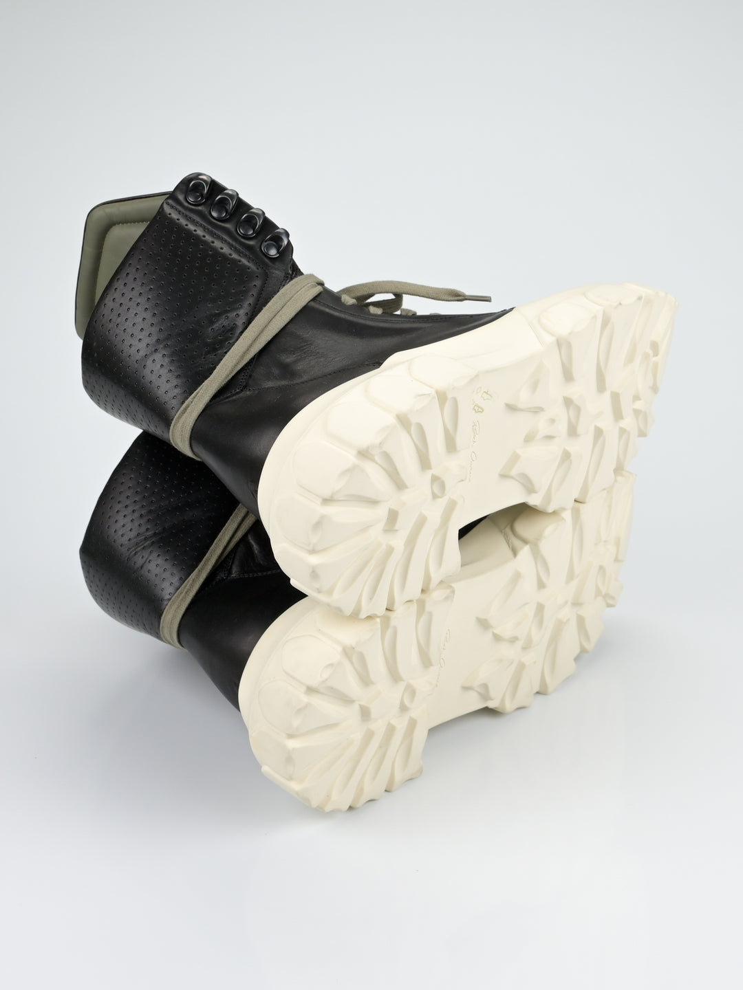 Tractor Boots Olive Interior