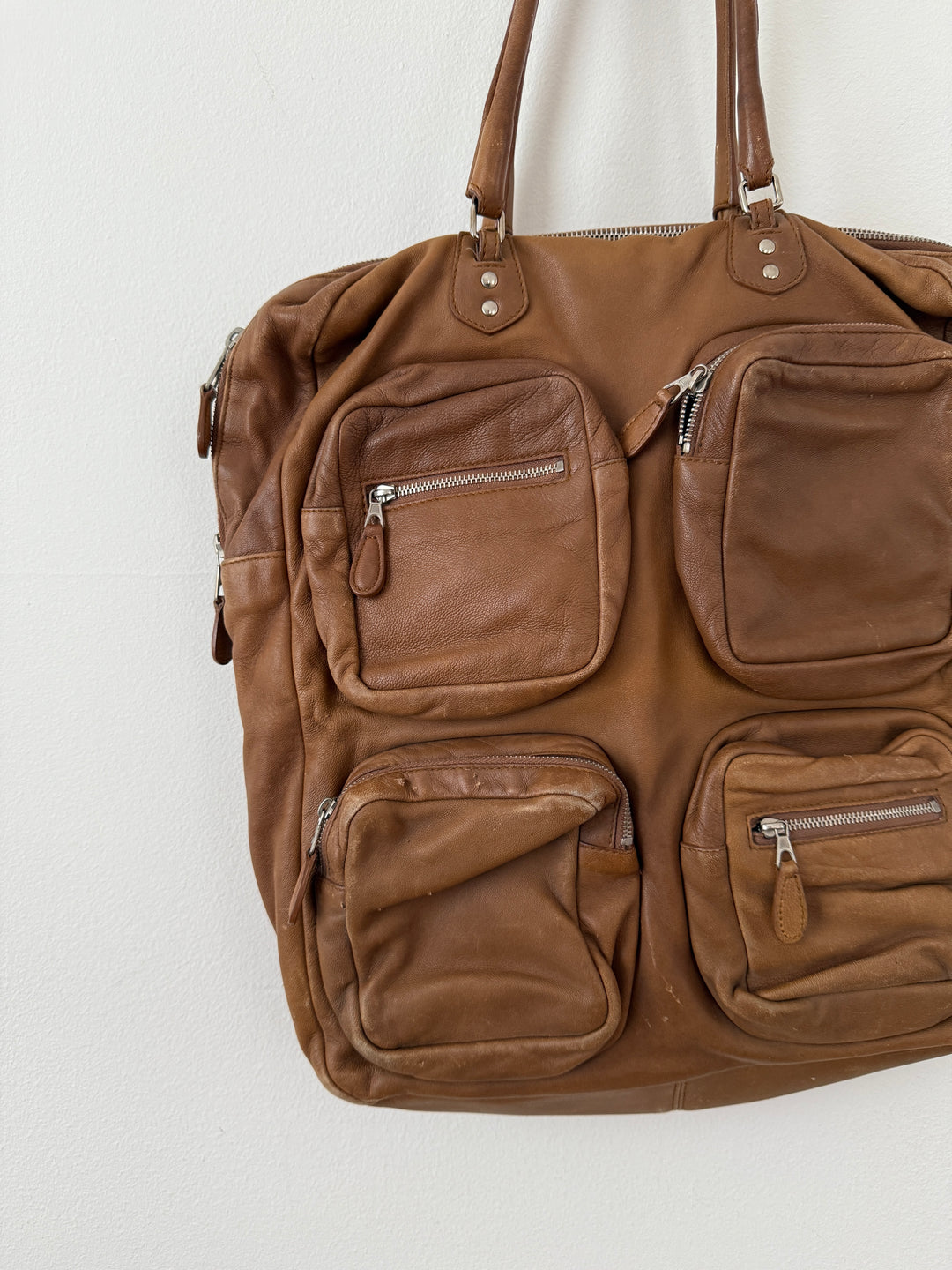 Vintage Multi-Pocket Tote