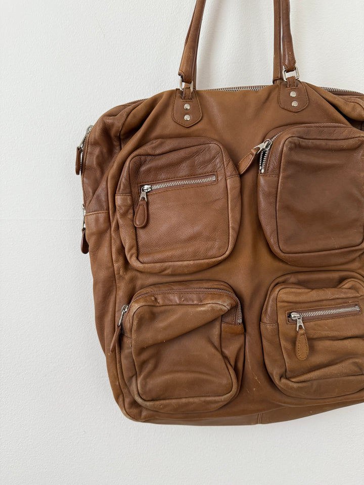 Vintage Multi-Pocket Tote