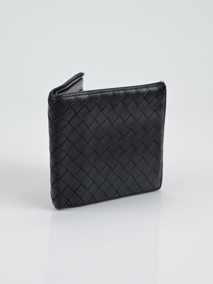 Intrecciato Leather Bi-Fold Wallet