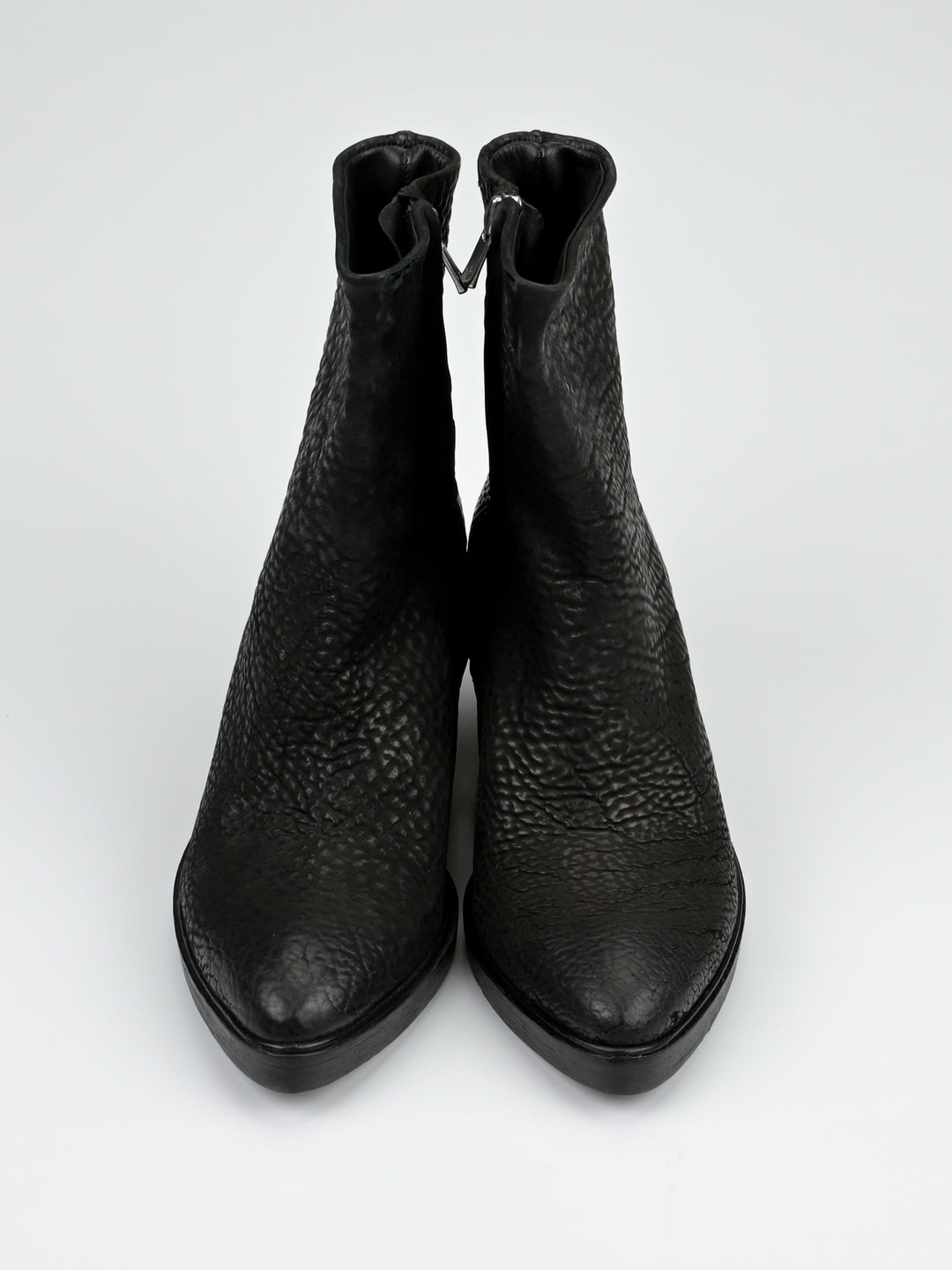Staple Spine Grained Leather Ankle Boots