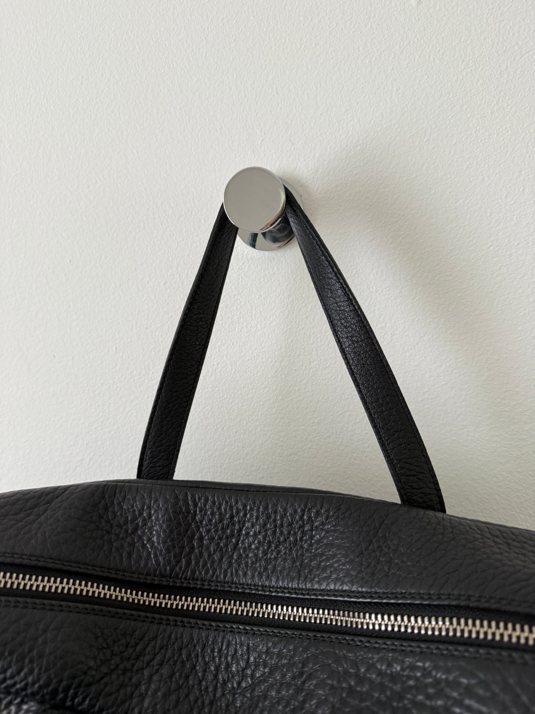 Pebbled Leather Messenger Bag