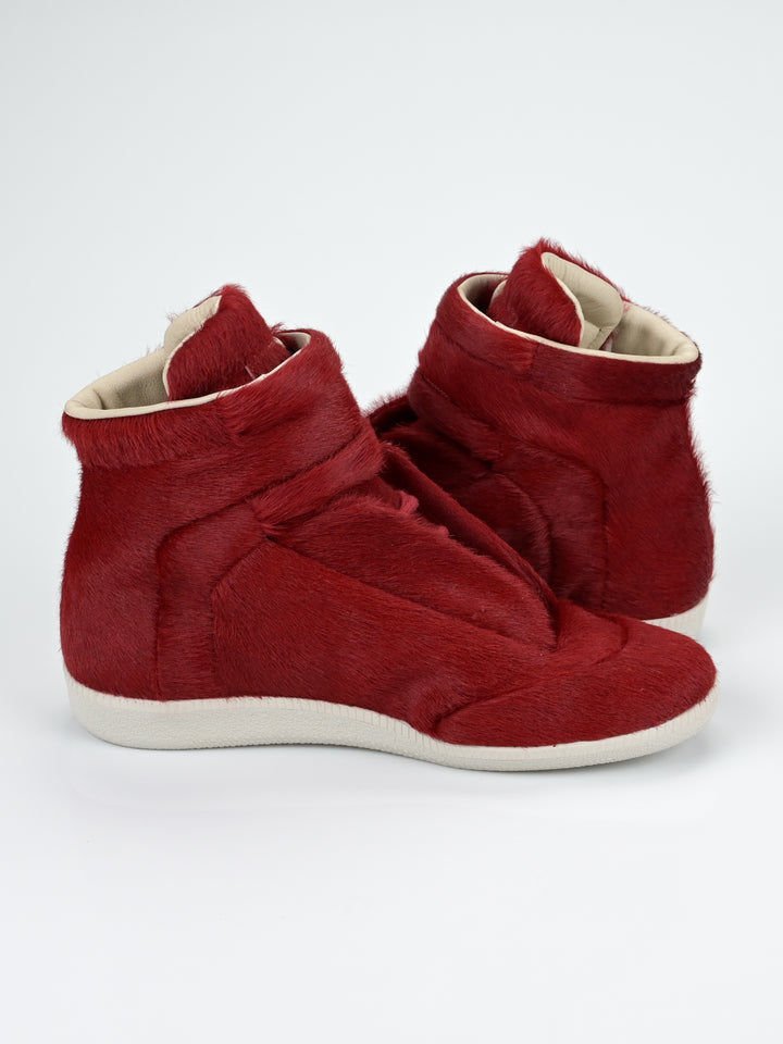 Yeezus Red Calf Pony Hair Future Sneakers