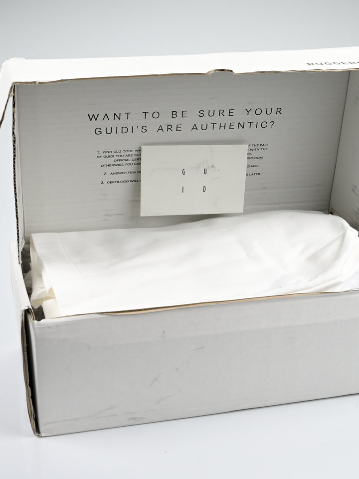 Front Zip Calf Leather Full Grain Slipper