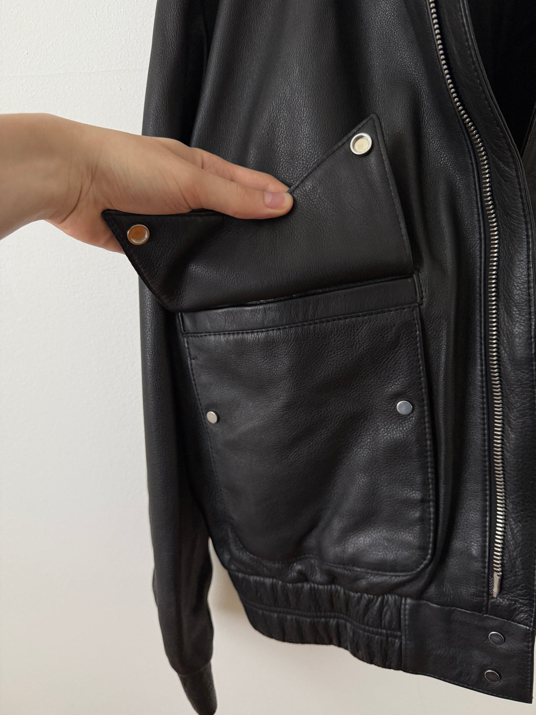 Leather Pilot Bomber Jacket