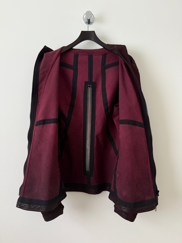 Lascar Stretch Dirtyred Astro Leather Jacket