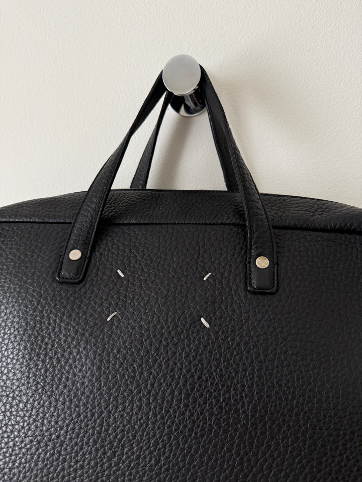 Pebbled Leather Messenger Bag