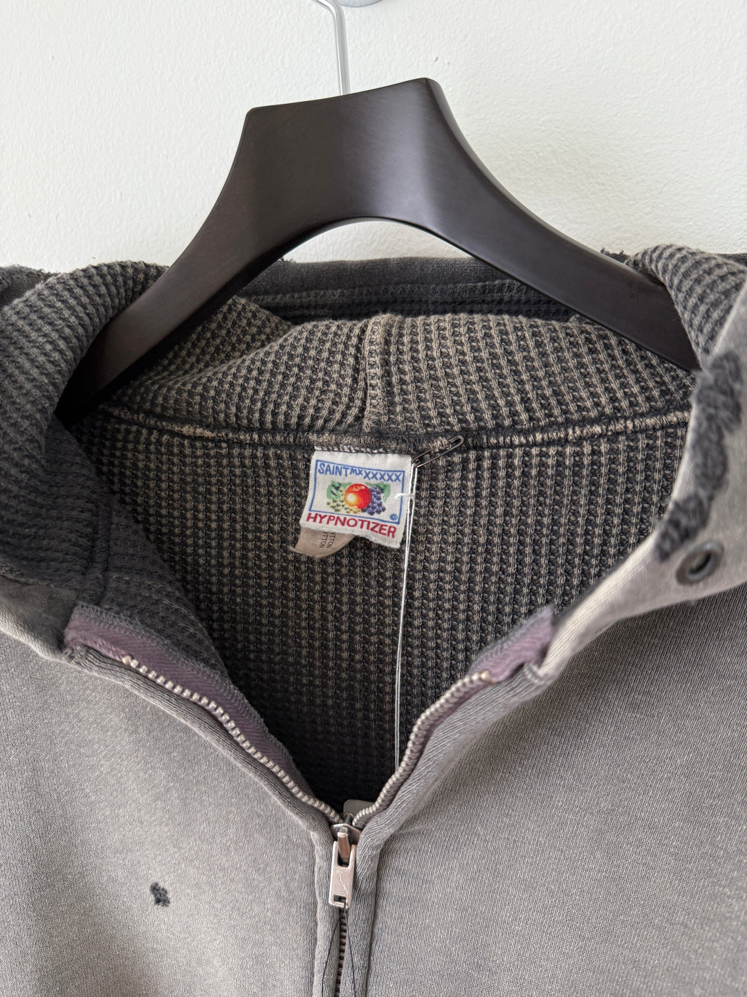 Distressed Thermal Hoodie