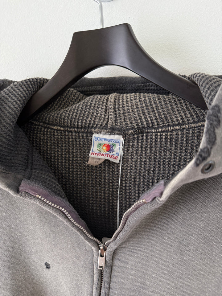 Distressed Thermal Hoodie