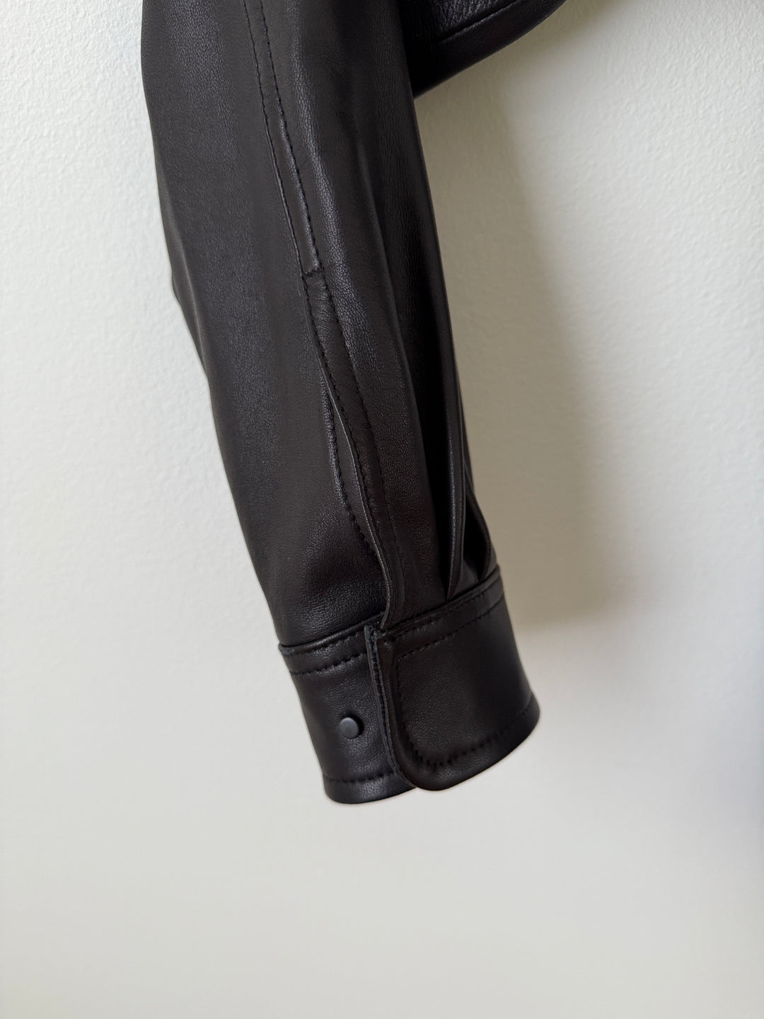 Leather Cloak Button Up Shirt