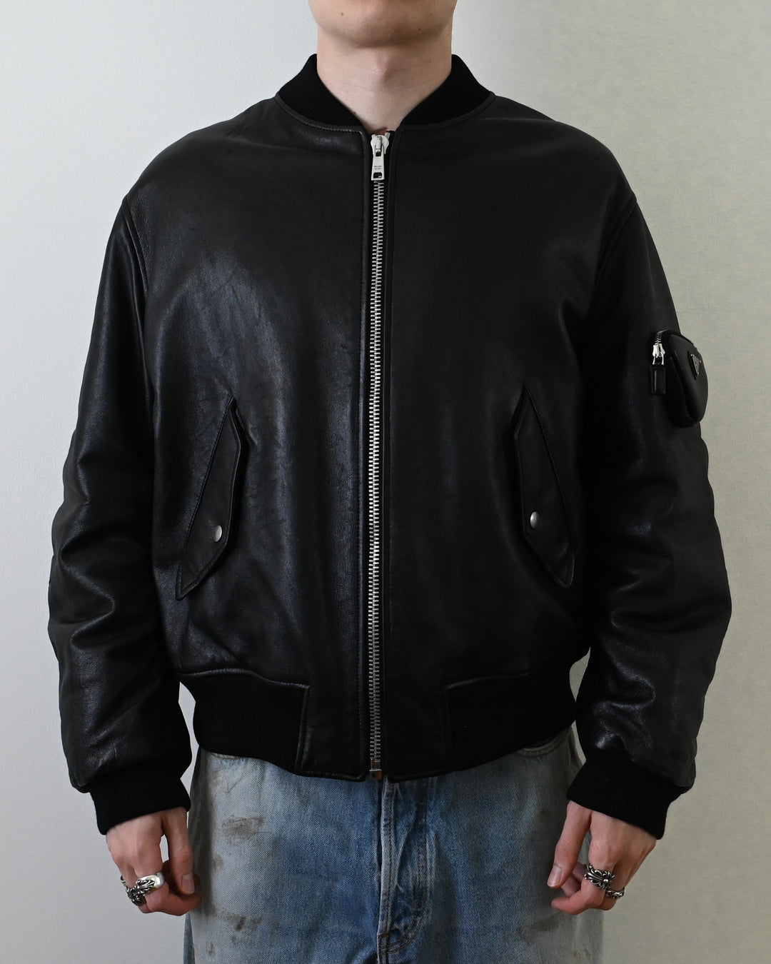 Nappa Leather Bomber Jacket