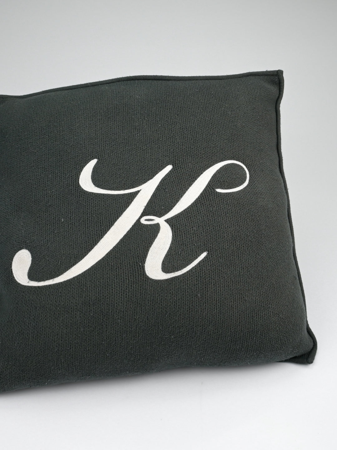 "K" Script Knit Pillow
