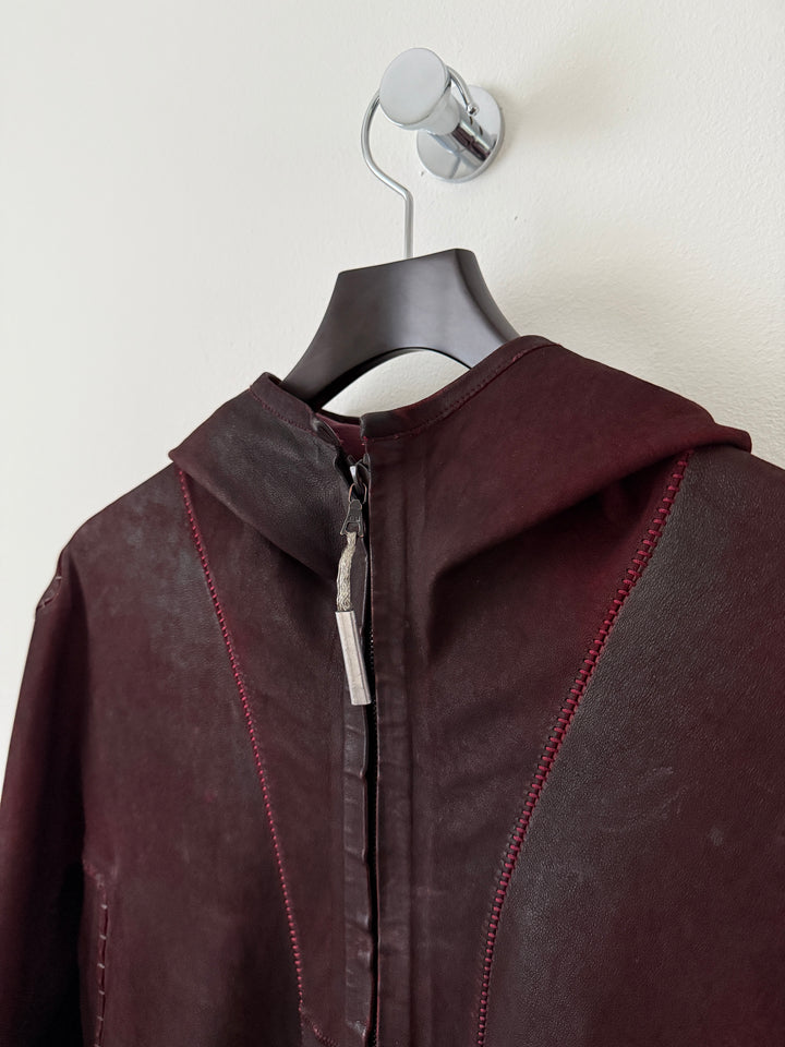 Lascar Stretch Dirtyred Astro Leather Jacket