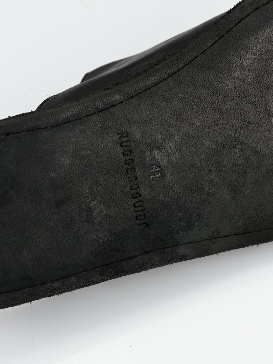 Front Zip Calf Leather Full Grain Slipper