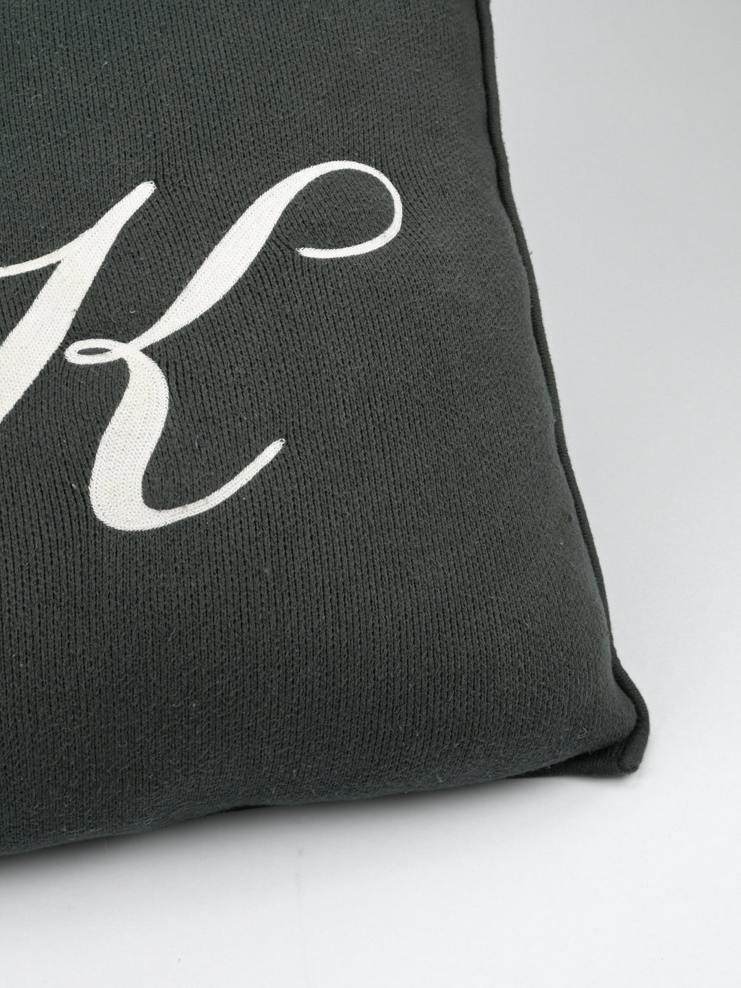 "K" Script Knit Pillow