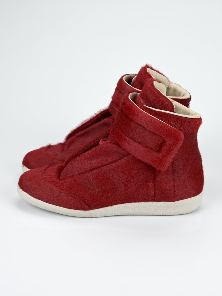 Yeezus Red Calf Pony Hair Future Sneakers