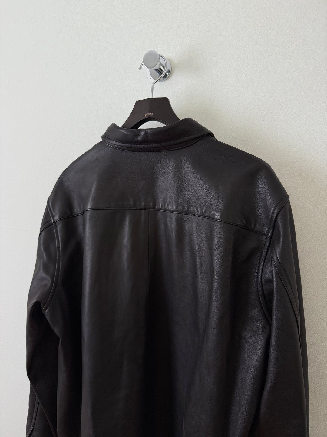 Leather Cloak Button Up Shirt