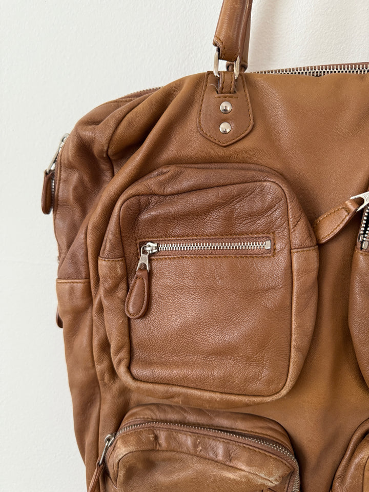 Vintage Multi-Pocket Tote