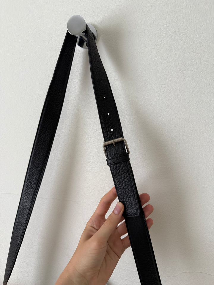 Pebbled Leather Messenger Bag