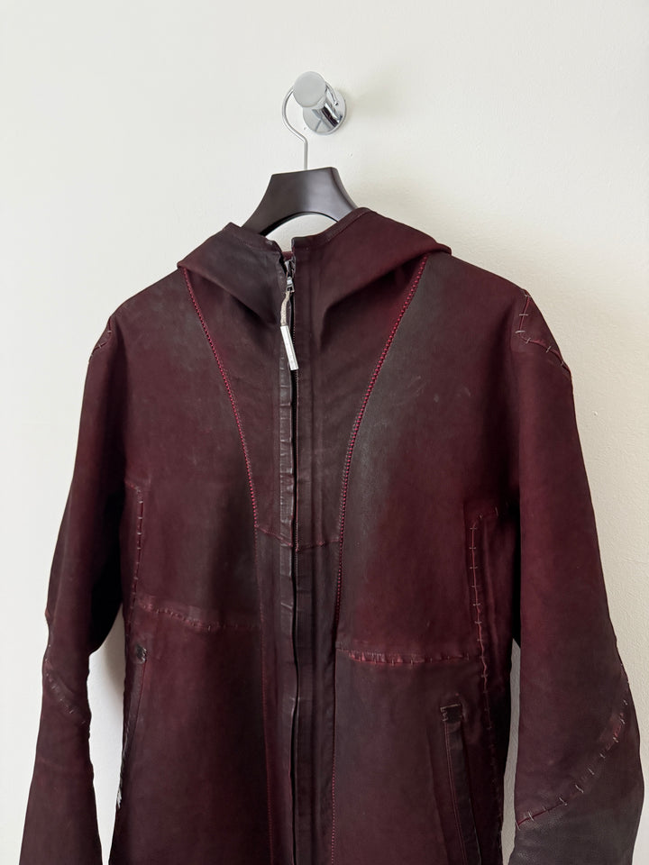 Lascar Stretch Dirtyred Astro Leather Jacket