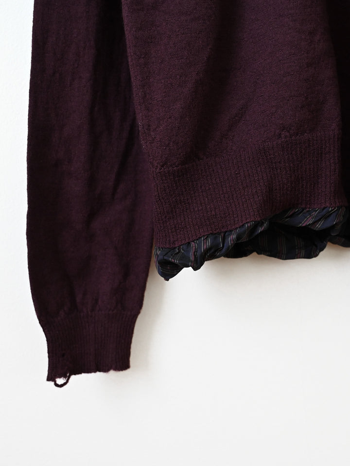 Burgundy Distressed Jumper