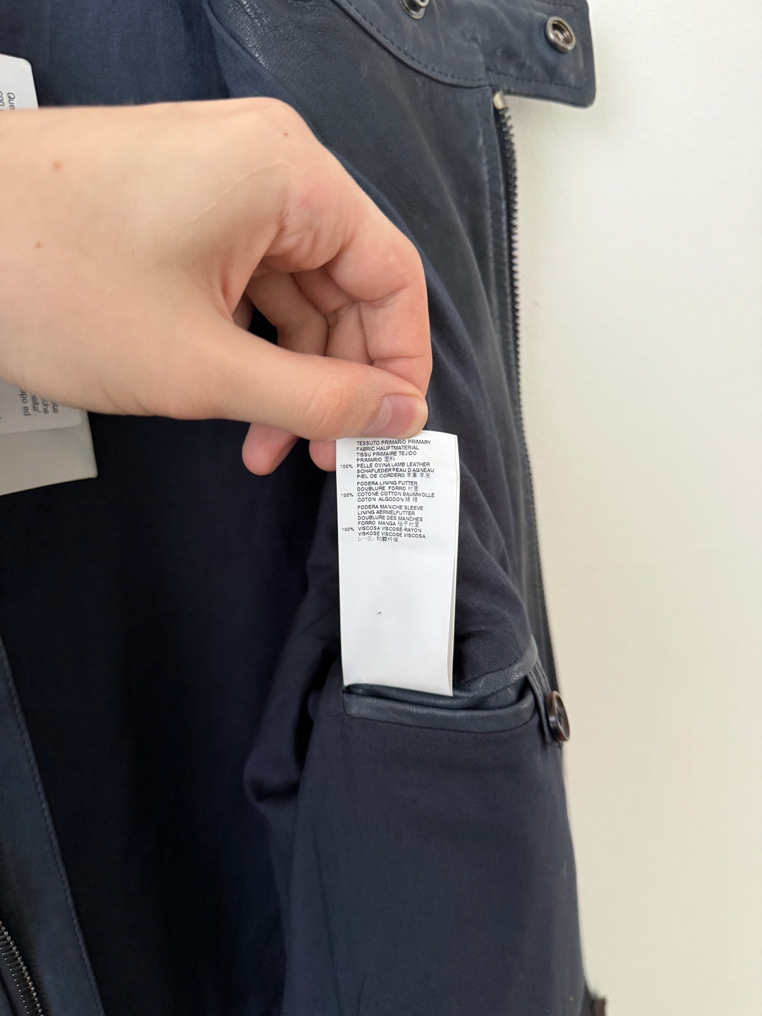 5 Zip Leather Moto Jacket