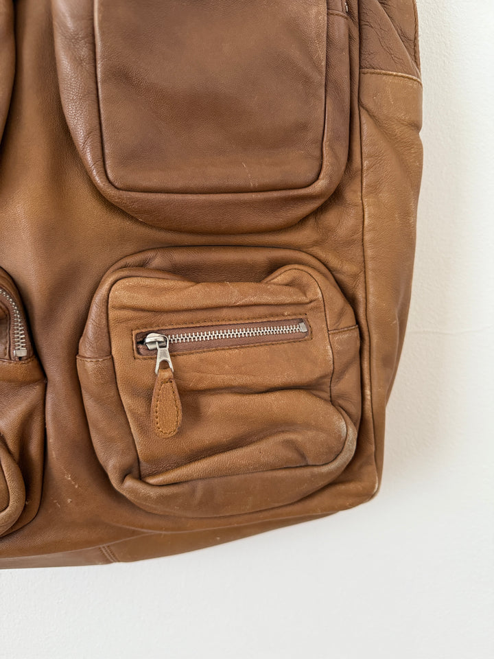 Vintage Multi-Pocket Tote