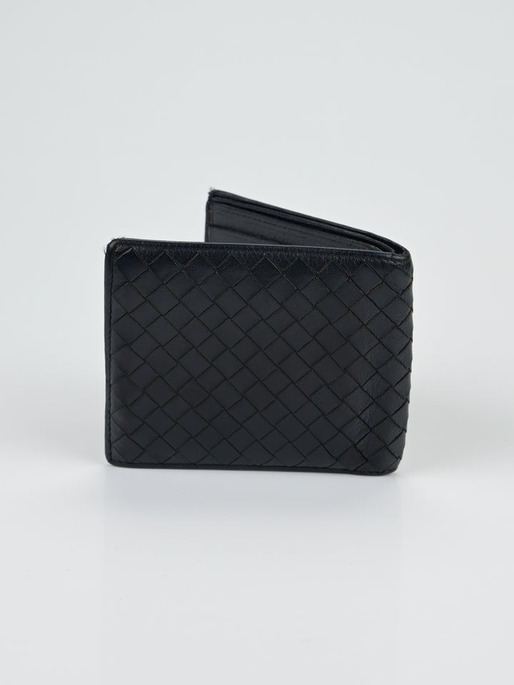 Intrecciato Leather Bi-Fold Wallet