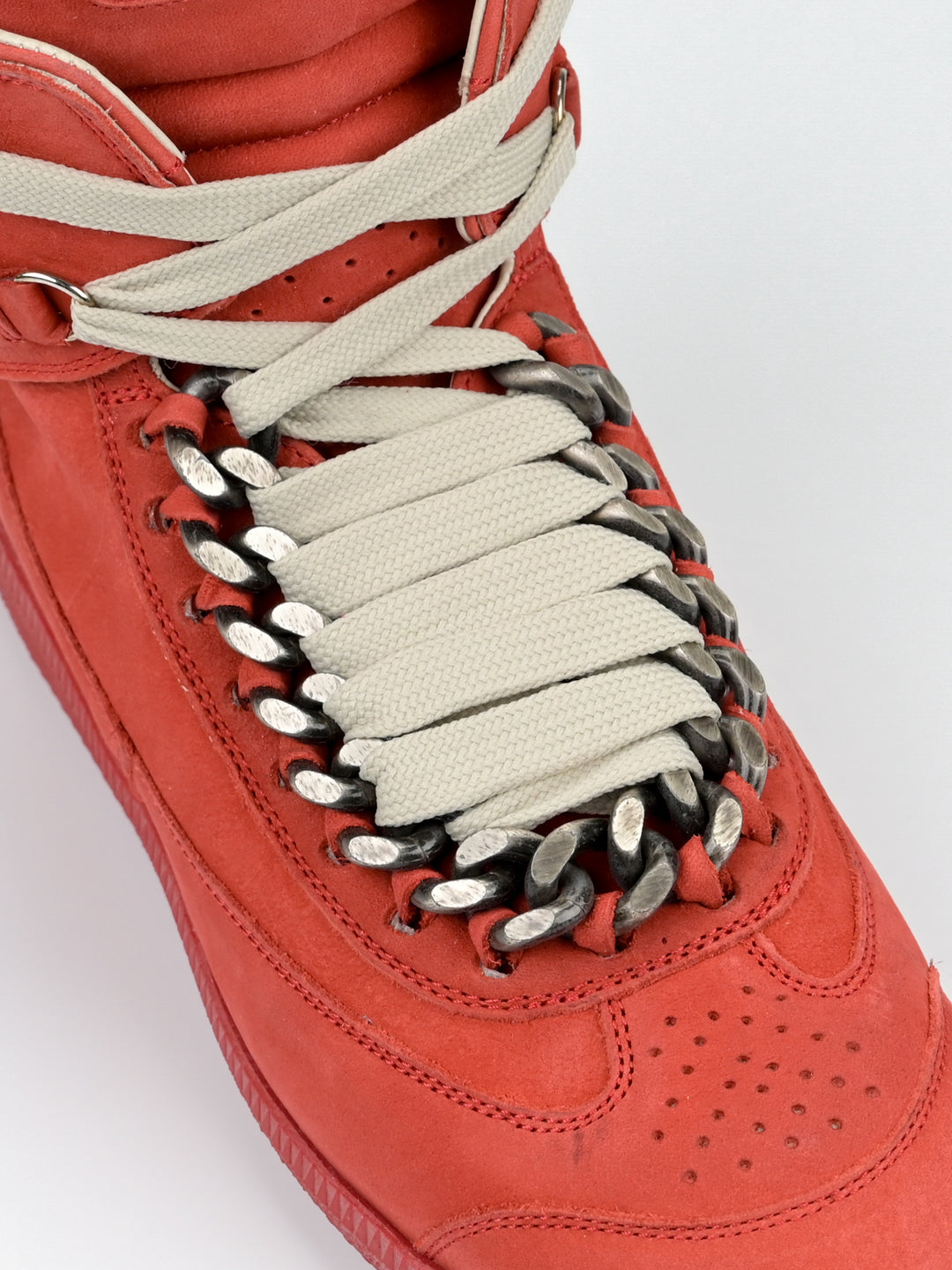 High Top Suede Chain Sneakers