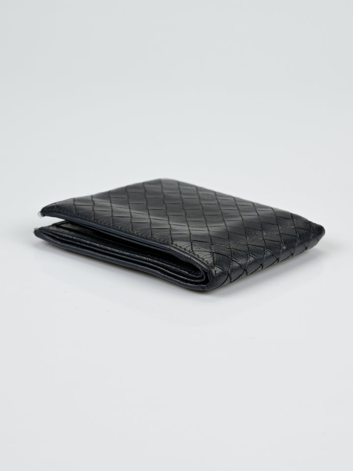 Intrecciato Leather Bi-Fold Wallet