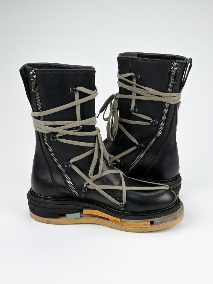 F/W 2017 'Glitter' Hexagram Creeper Boots Lego Sole