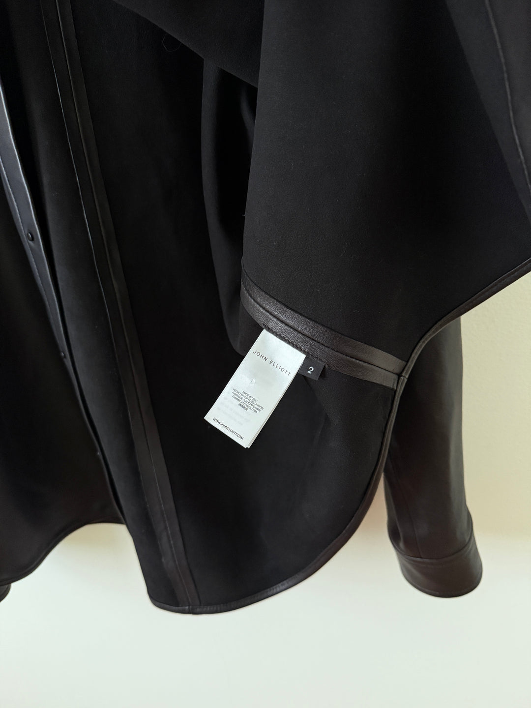 Leather Cloak Button Up Shirt