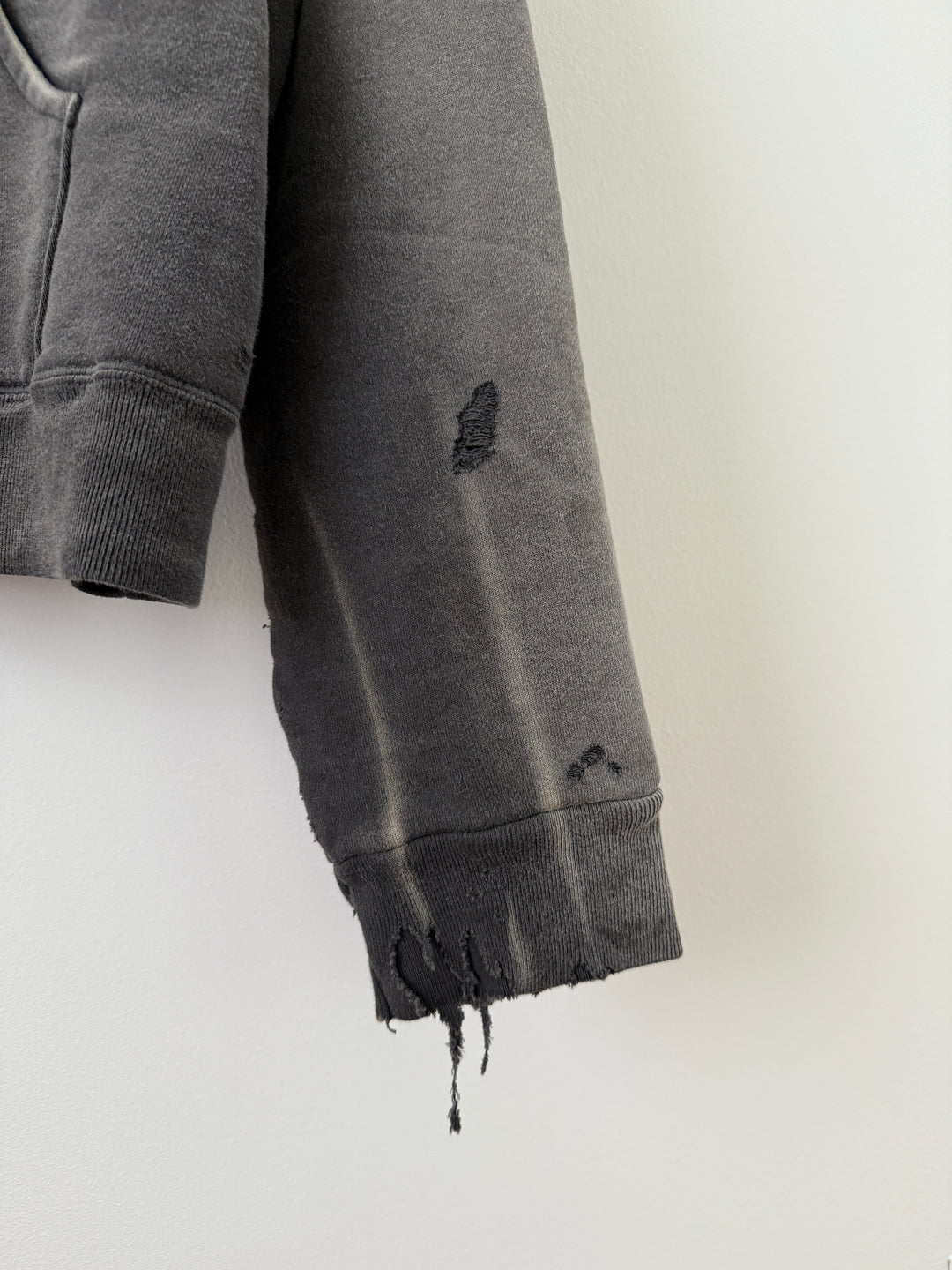 Distressed Thermal Hoodie