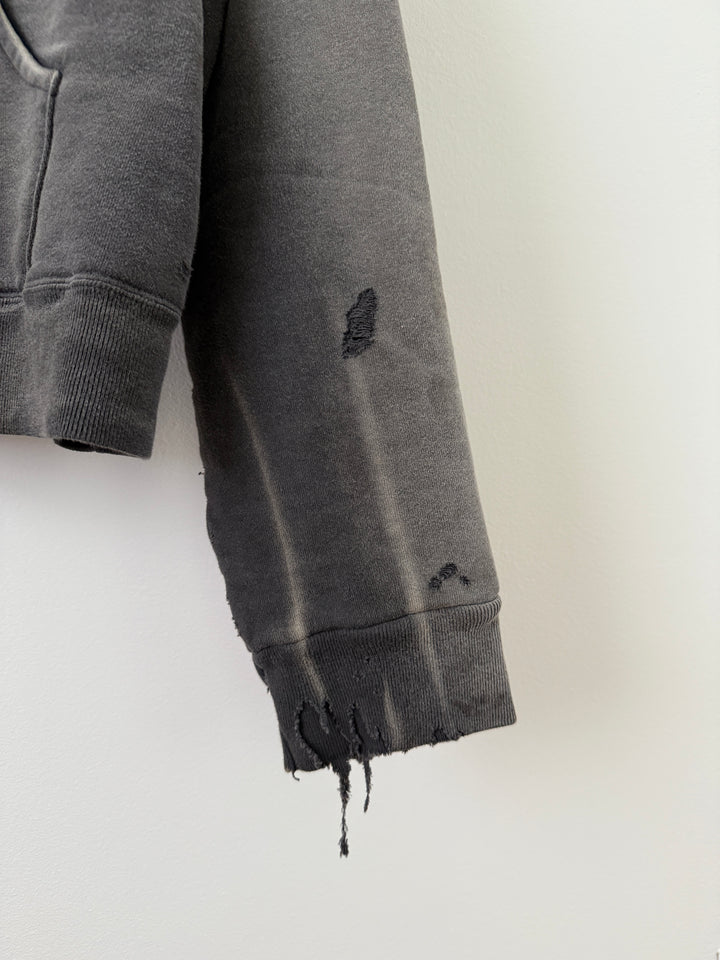 Distressed Thermal Hoodie