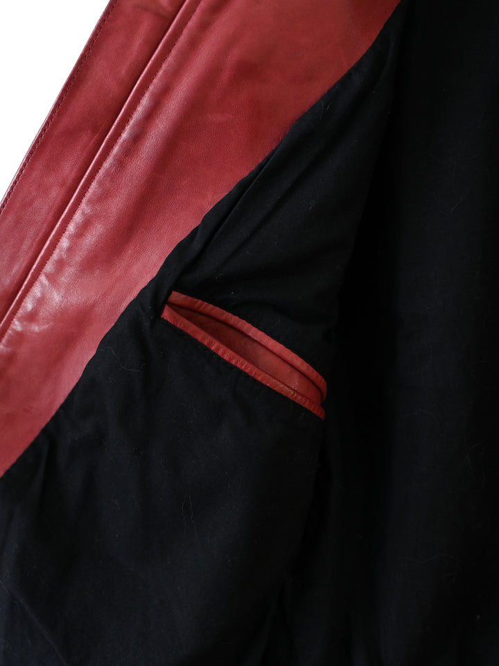 Red 5 Zip Leather Jacket