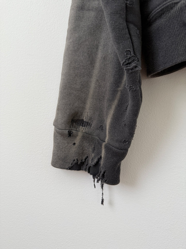 Distressed Thermal Hoodie