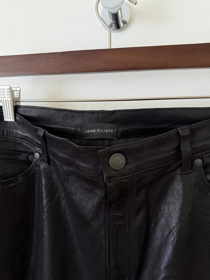 Leather Caribou Bootcut Pants