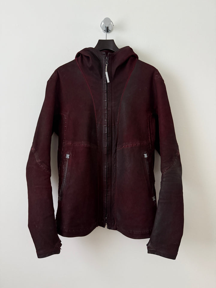 Lascar Stretch Dirtyred Astro Leather Jacket