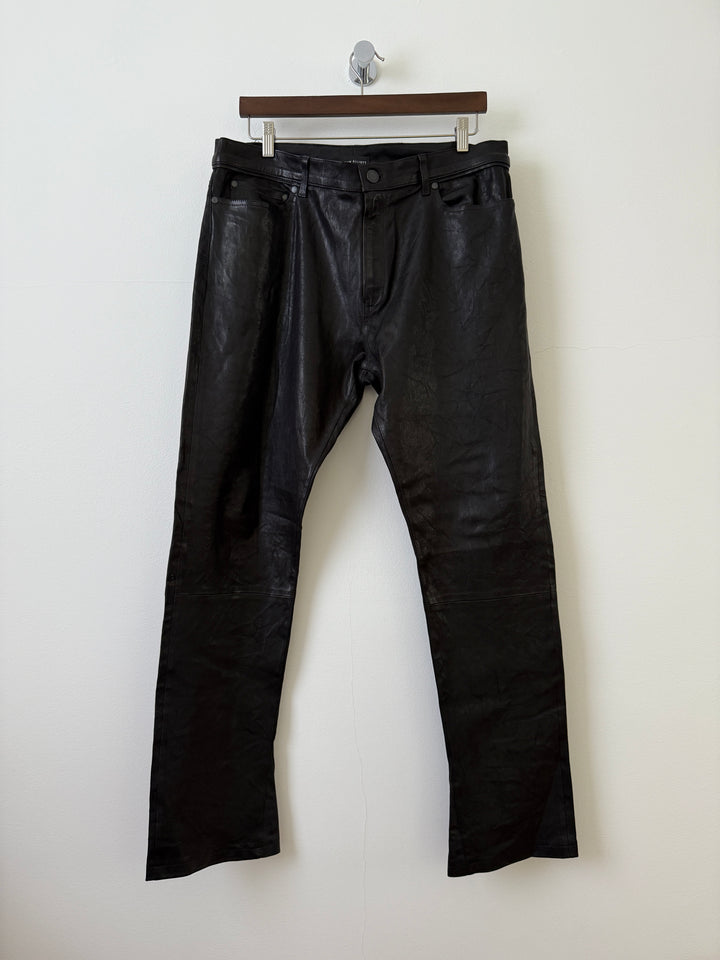 Leather Caribou Bootcut Pants