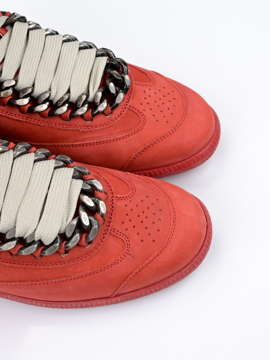 High Top Suede Chain Sneakers