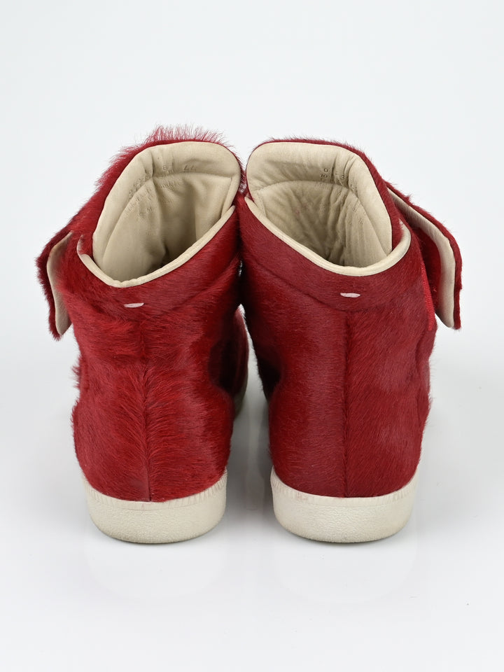 Yeezus Red Calf Hair Future Sneakers