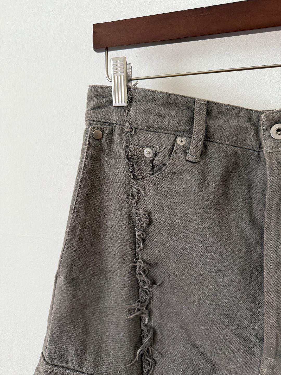The "Diviser" Inside-Out Denim Cargo Pants