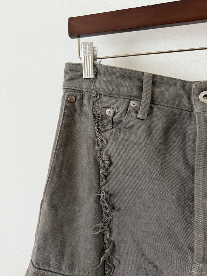 The "Diviser" Inside-Out Denim Cargo Pants