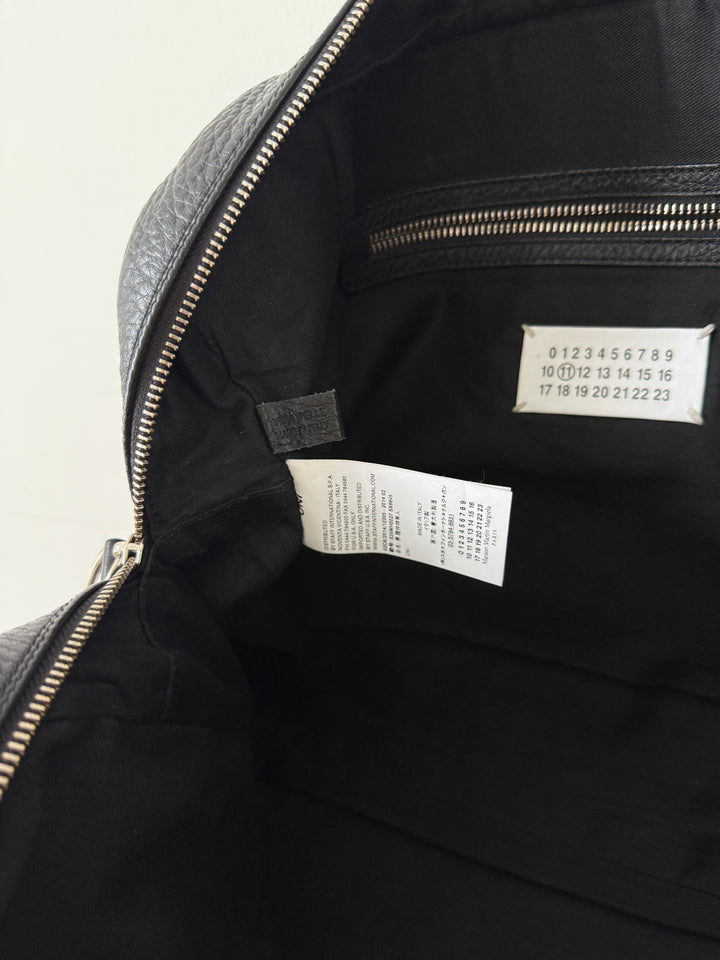 Pebbled Leather Messenger Bag