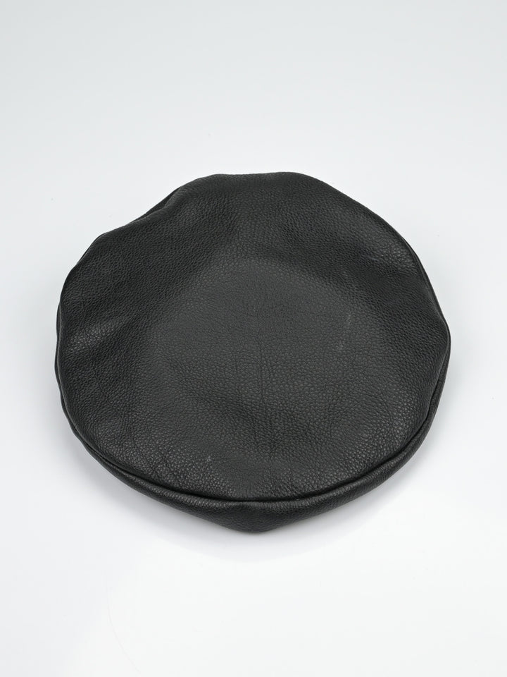 Black Leather Beret