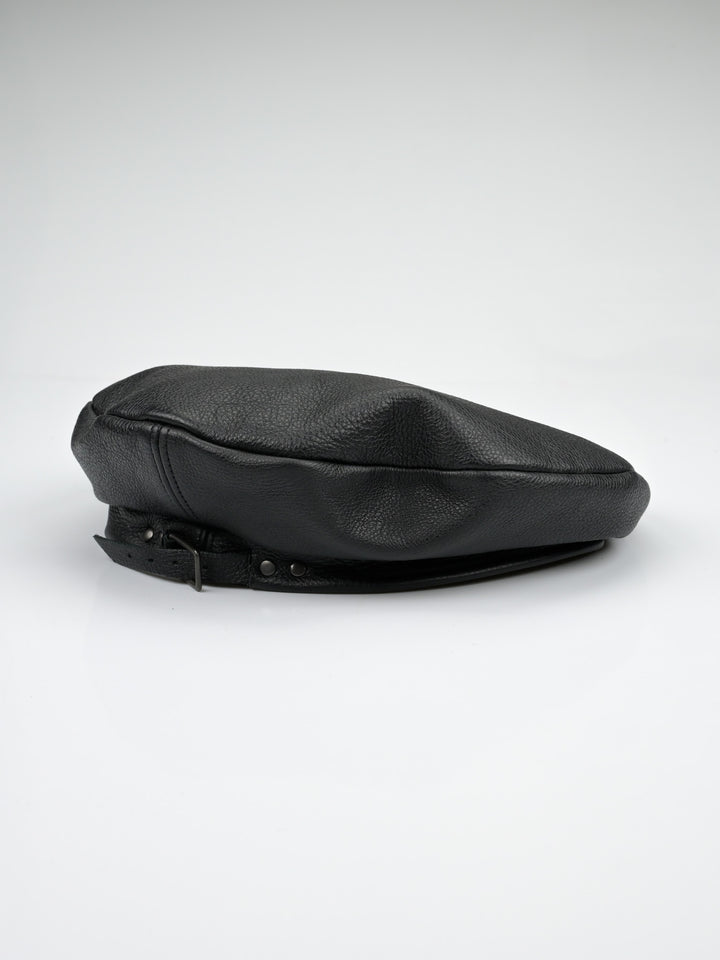 Black Leather Beret