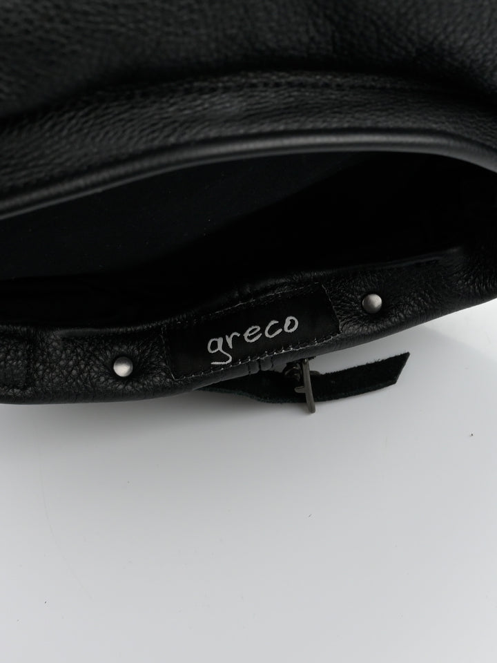 Black Leather Beret