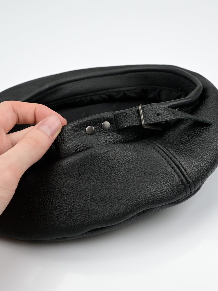 Black Leather Beret